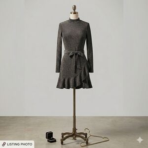 Speechless Black Glitter Midi Dress